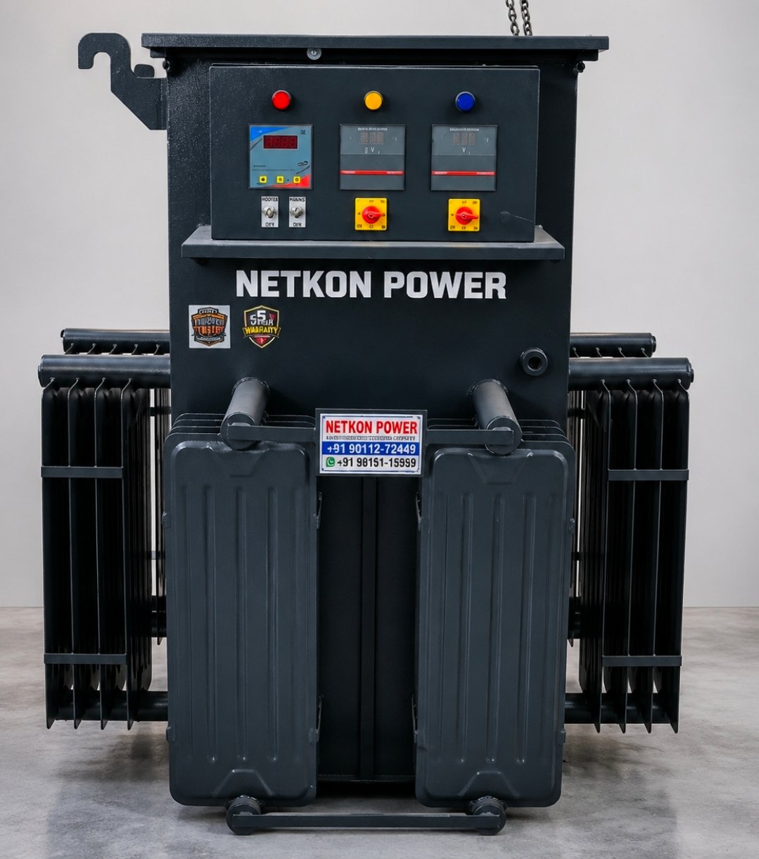 Front view of NETKON servo stabilizer